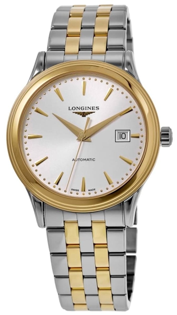 Longines Miesten kello L4.984.3.79.7 Flagship Hopea/Kullansävytetty