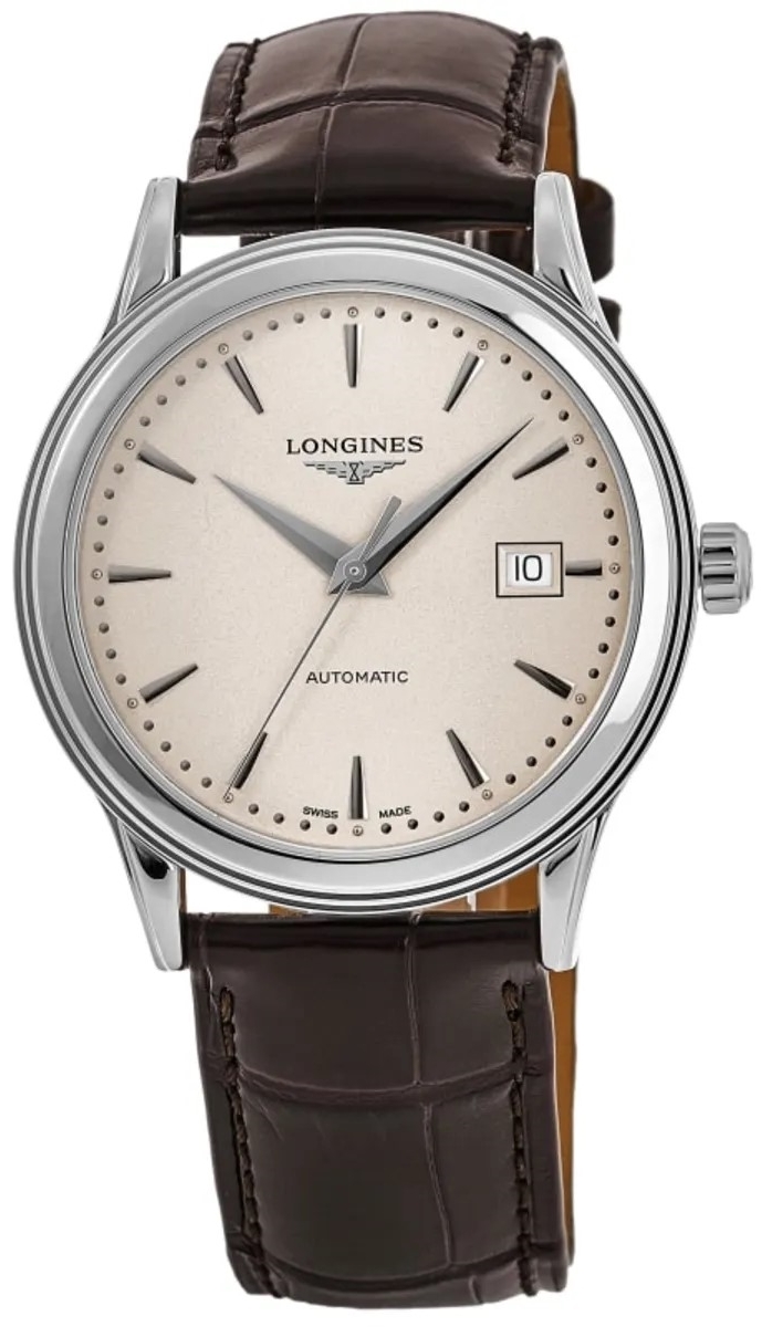 Longines Miesten kello L4.984.4.79.2 Flagship Beige/Nahka Ø40 mm