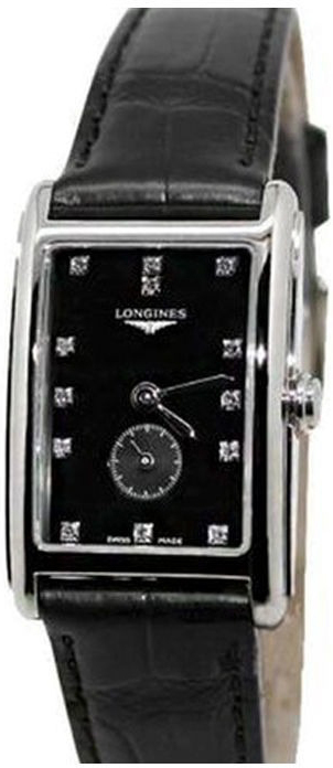 Longines Naisten kello L5.512.4.57.0 DolceVita Musta/Nahka