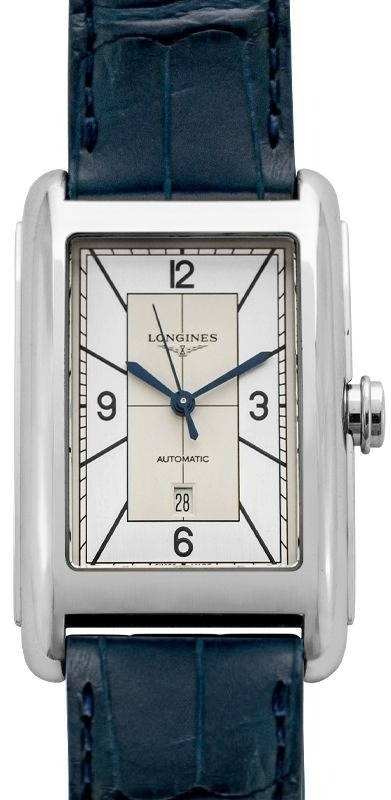 Longines Miesten kello L5.757.4.73.9 Dolcevita Hopea/Nahka