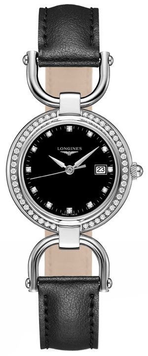Longines Naisten kello L6.131.0.57.0 Equestrian Musta/Nahka Ø30 mm