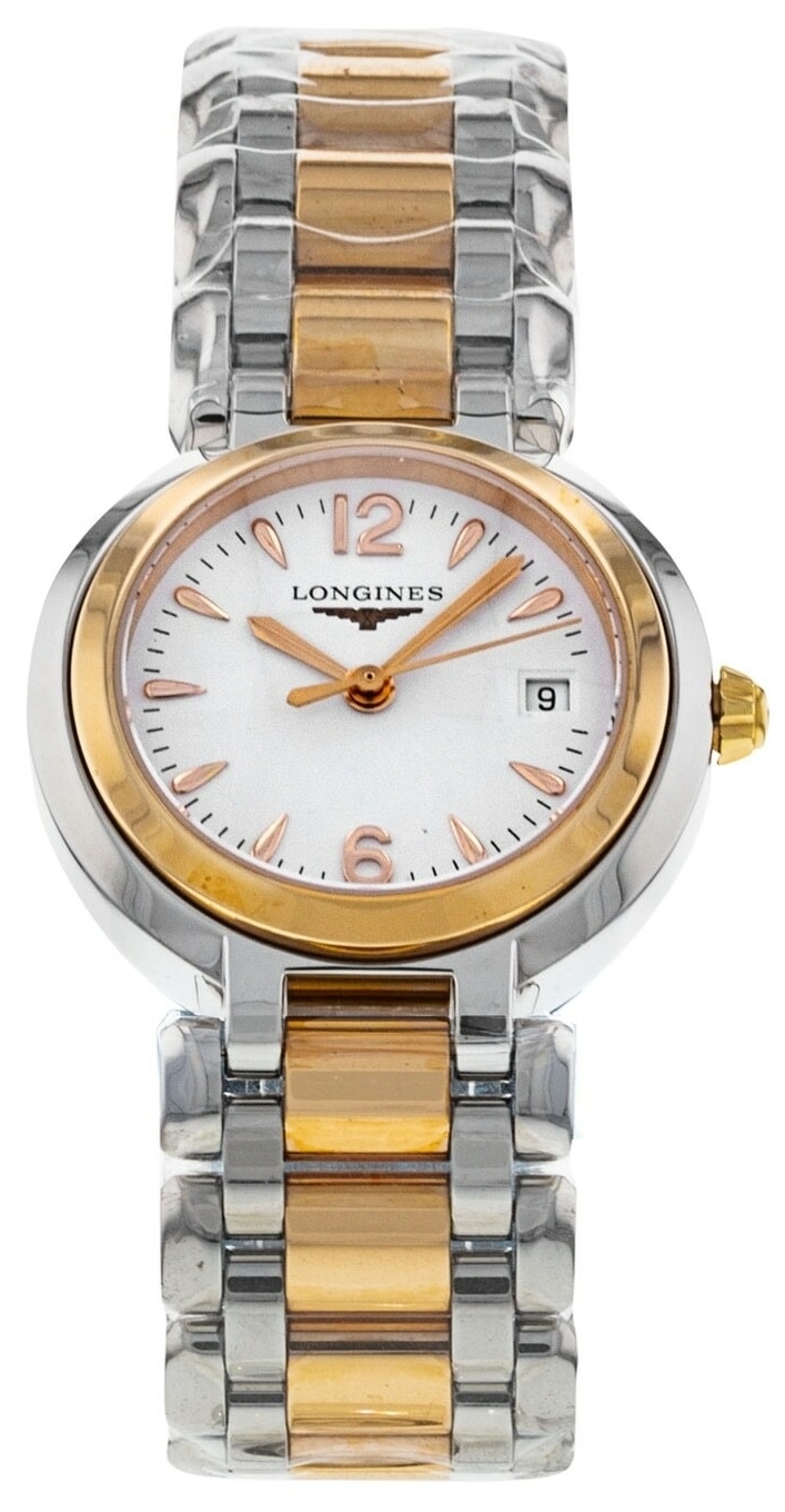 Longines Naisten kello L8.110.5.16.6 PrimaLuna Valkoinen/Teräs