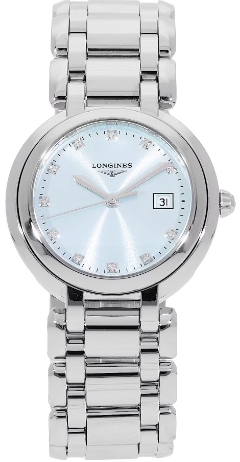 Longines Naisten kello L8.122.4.90.6 PrimaLuna Sininen/Teräs Ø30 mm