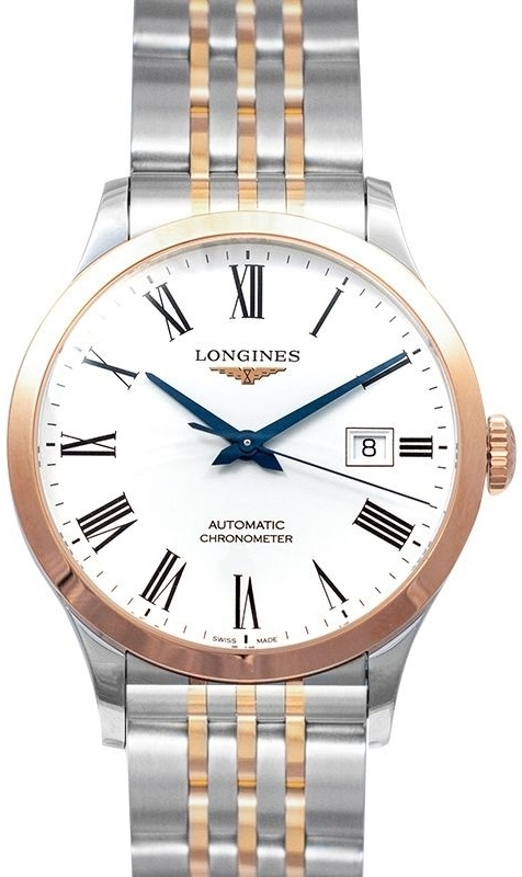 Longines Naisten kello L2.321.5.11.7 Record Valkoinen/18K punakultaa