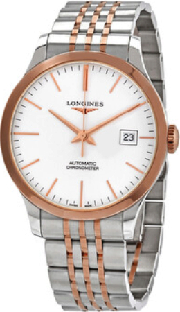 Longines Miesten kello L2.820.5.72.7 Record Hopea/18K punakultaa