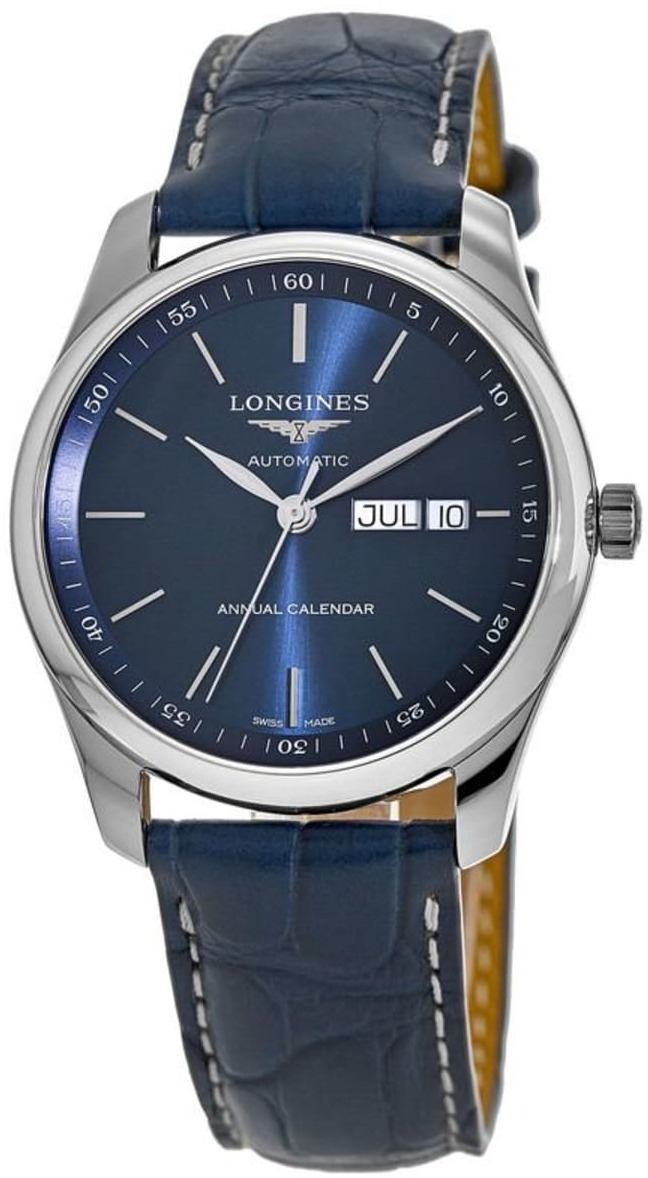 Longines Miesten kello L2.910.4.92.0 Master Sininen/Nahka Ø40 mm