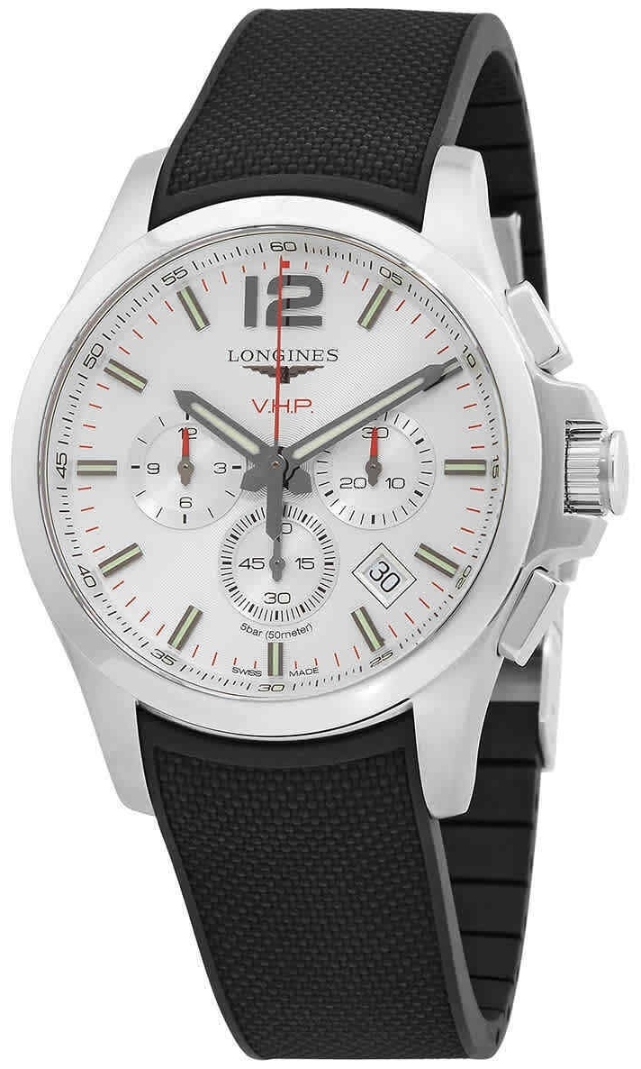 Longines Miesten kello L3.727.4.76.9 Conquest V.H.P. Hopea/Kumi Ø44
