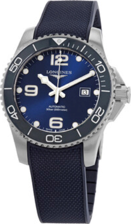 Longines Miesten kello L3.782.4.96.9 Hydroconquest Sininen/Kumi Ø43