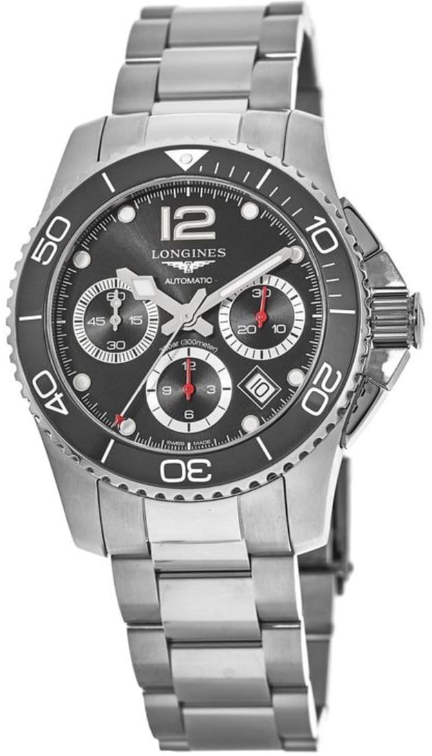 Longines Miesten kello L3.783.4.56.6 Hydroconquest Musta/Teräs Ø41