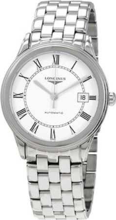 Longines Miesten kello L4.974.4.21.6 Flagship Valkoinen/Teräs Ø38.5