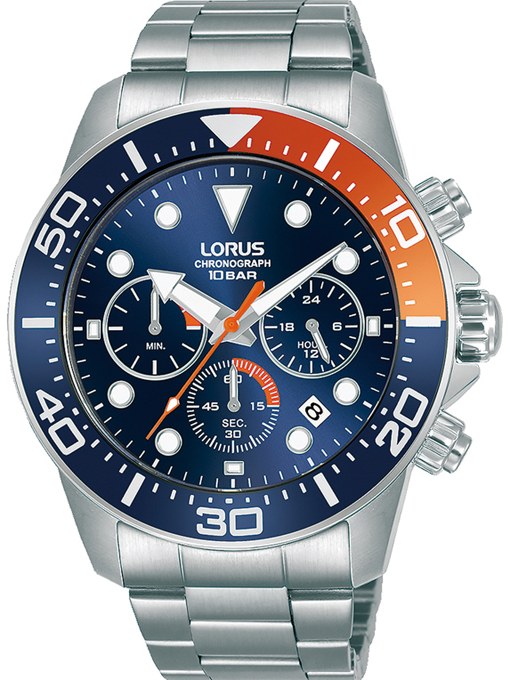 Lorus Miesten kello RT345JX9 Sports Sininen/Teräs Ø43 mm