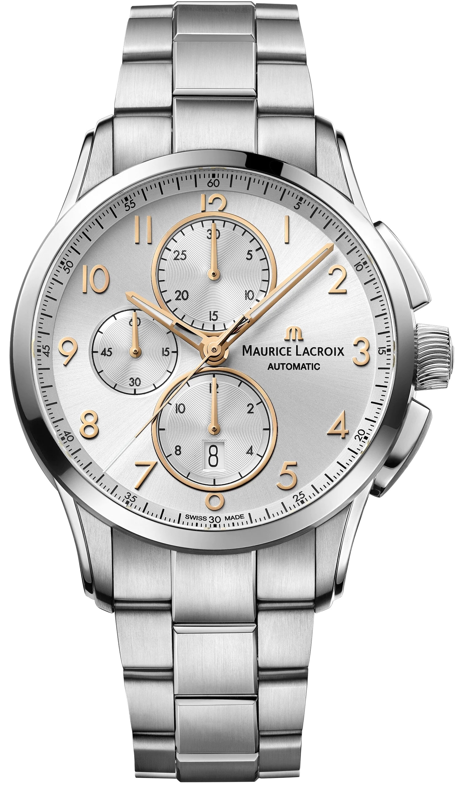 Maurice Lacroix Miesten kello PT6388-SS002-220-1 Pontos Hopea/Teräs