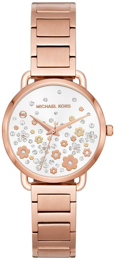 Michael Kors Portia Naisten kello MK3841 Valkoinen/Punakultasävyinen