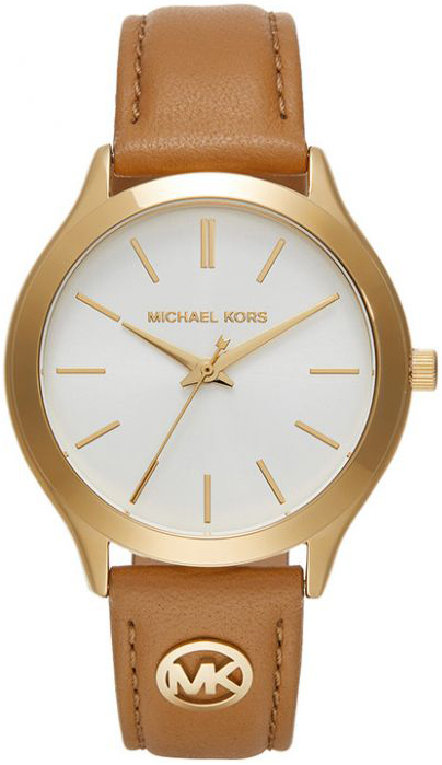 Michael Kors MK7465 Slim Runway Valkoinen/Nahka Ø38 mm