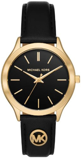 Michael Kors Naisten kello MK7482 Slim Runway Musta/Nahka Ø38 mm