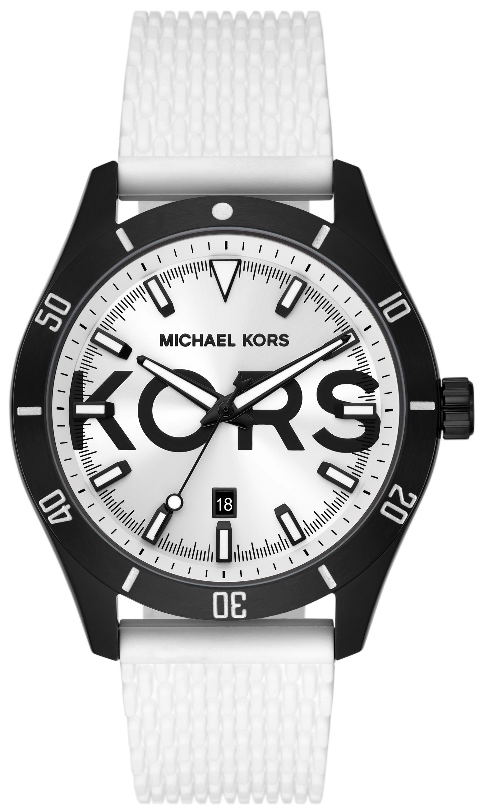 Michael Kors Layton Miesten kello MK8893 Valkoinen/Kumi Ø44 mm