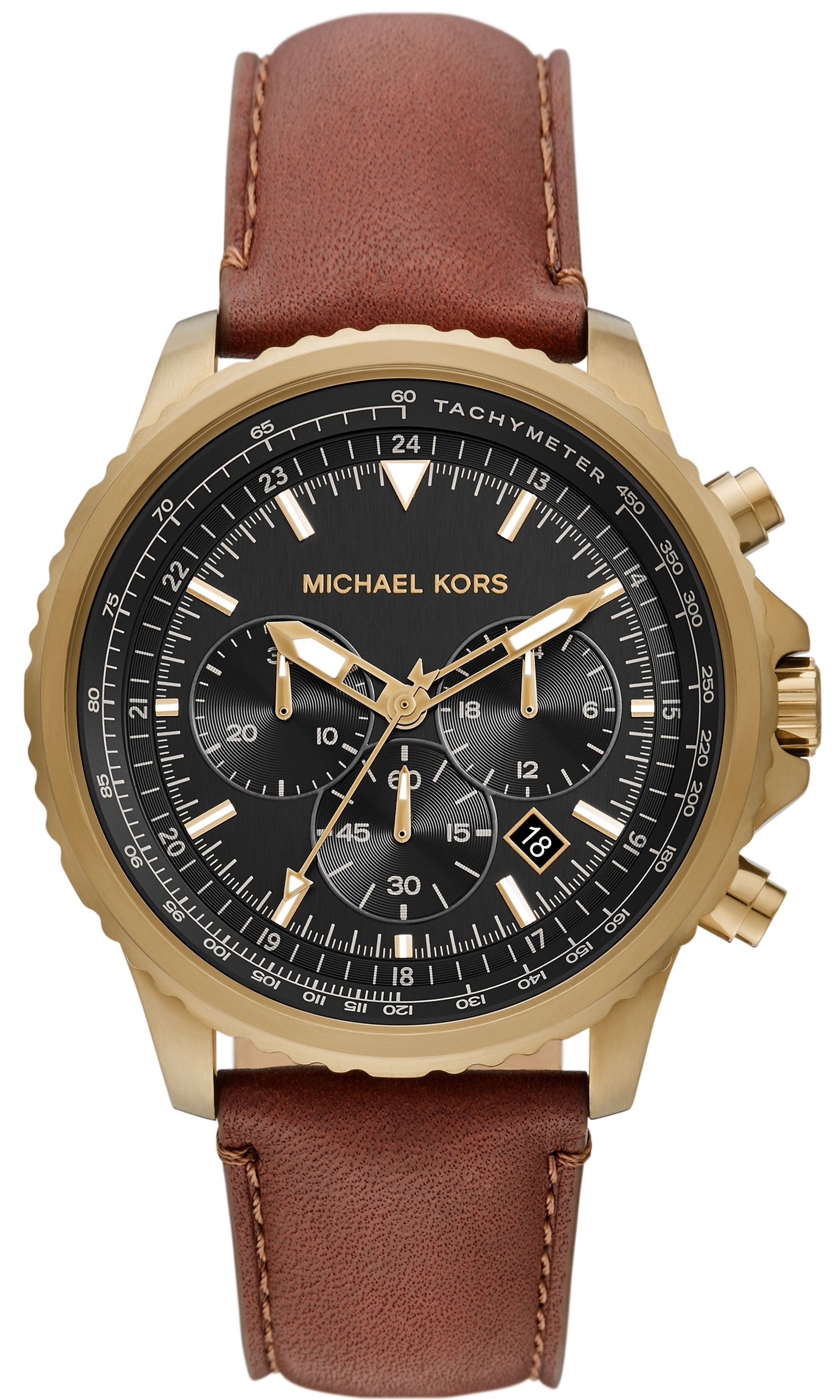 Michael Kors Miesten kello MK8906 Cortlandt Musta/Nahka Ø44 mm