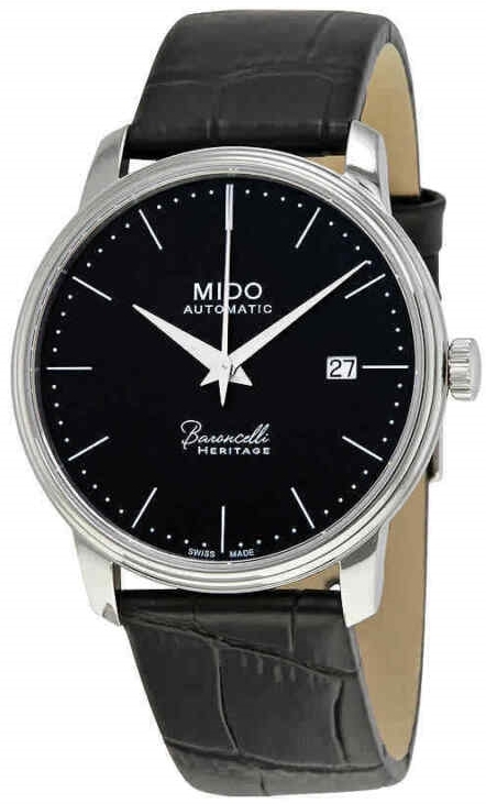 Mido Miesten kello M027.407.16.050.00 Baroncelli Musta/Nahka Ø39 mm