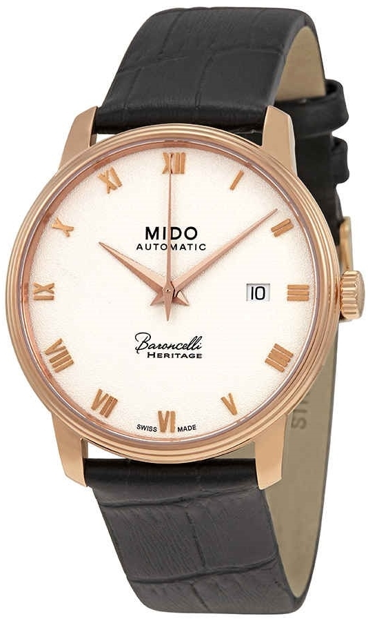 Mido Miesten kello M027.407.36.013.00 Baroncelli Valkoinen/Nahka Ø39