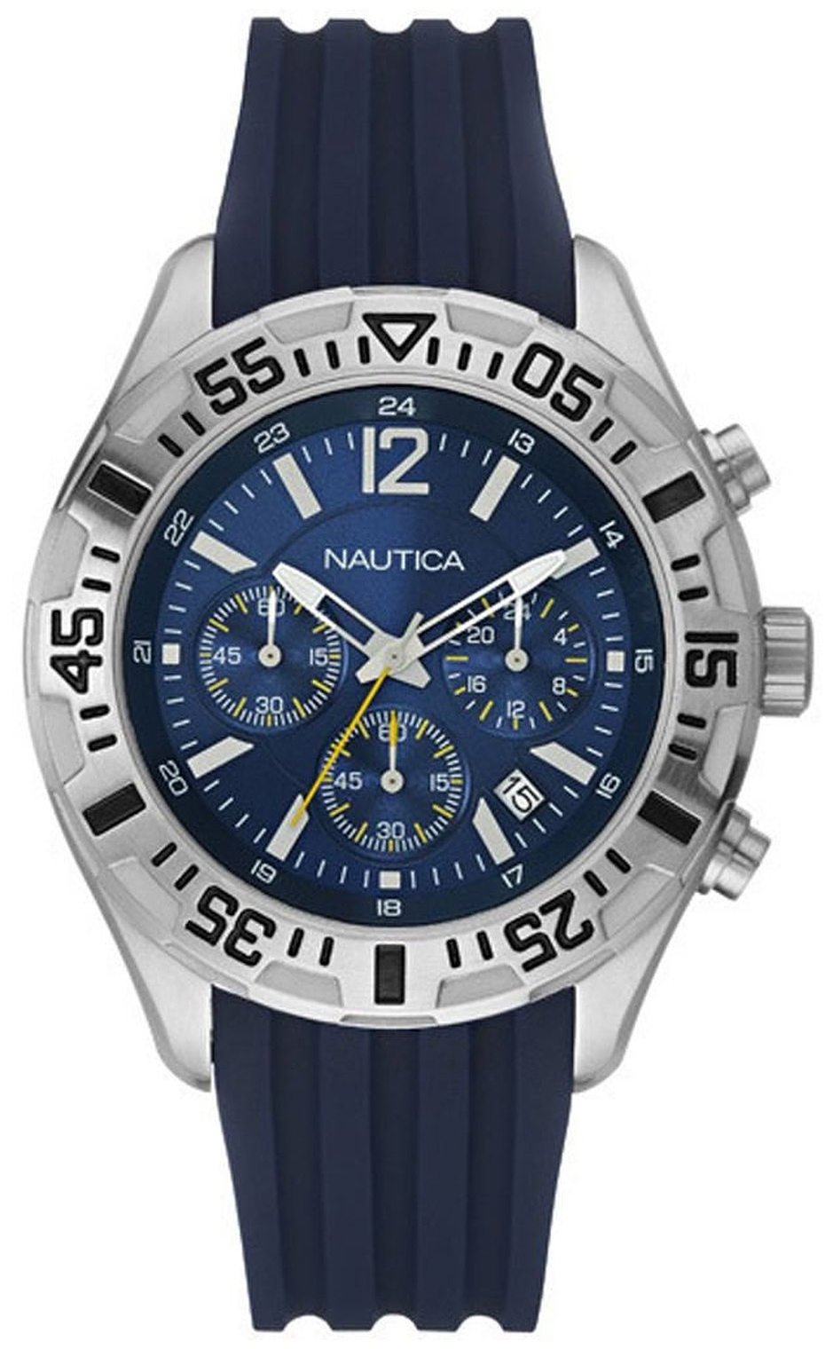 Nautica Chronograph Miesten kello A17667G Sininen/Kumi Ø45 mm