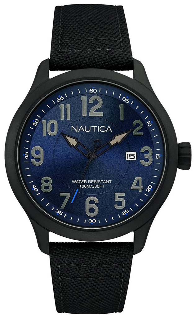 Nautica Analog Miesten kello NAI11515G Sininen/Nahka Ø44 mm