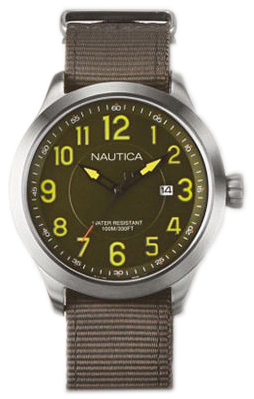 Nautica Dress Miesten kello NAI12525G Vihreä/Teräs Ø46 mm