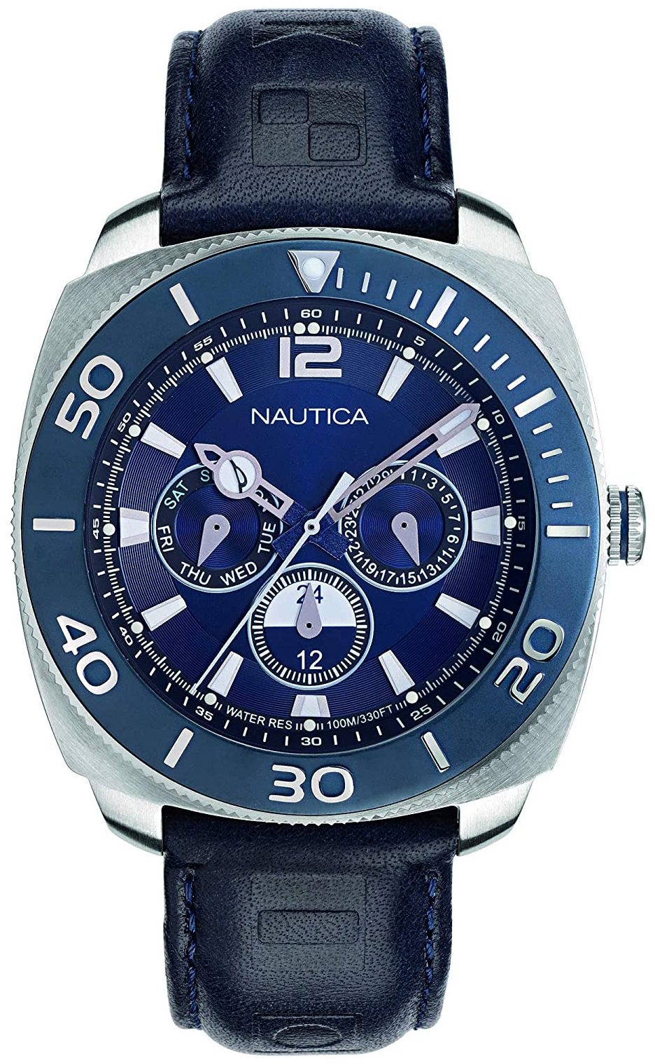 Nautica 99999 Miesten kello NAPBHS901 Sininen/Nahka