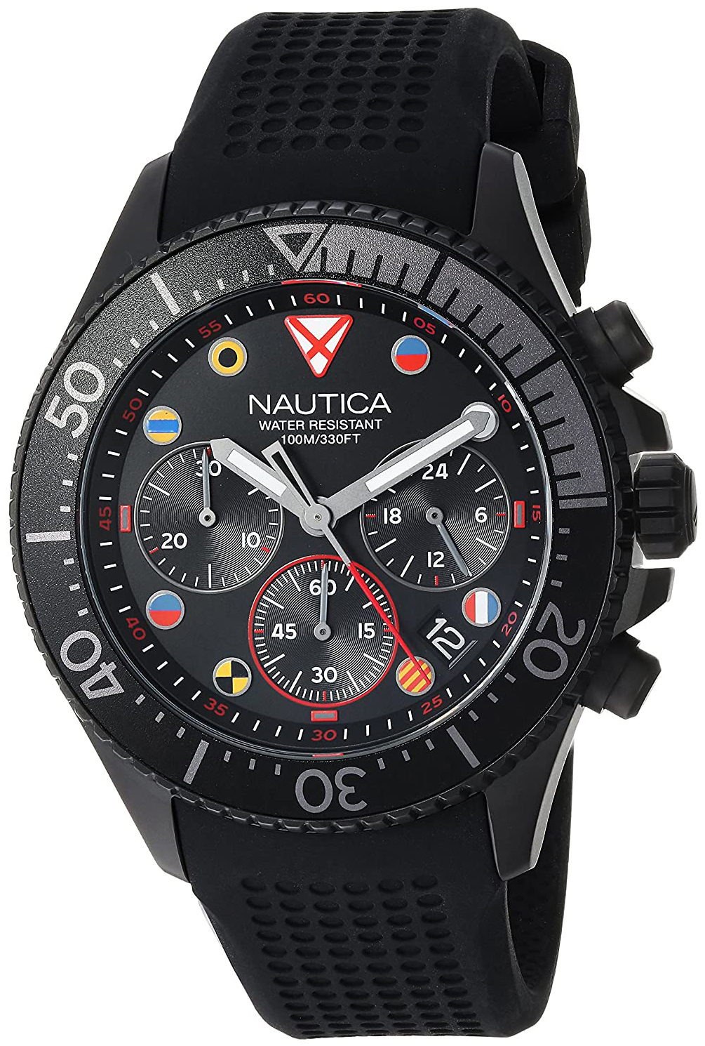 Nautica Miesten kello NAPWPC003 Musta/Kumi Ø44 mm