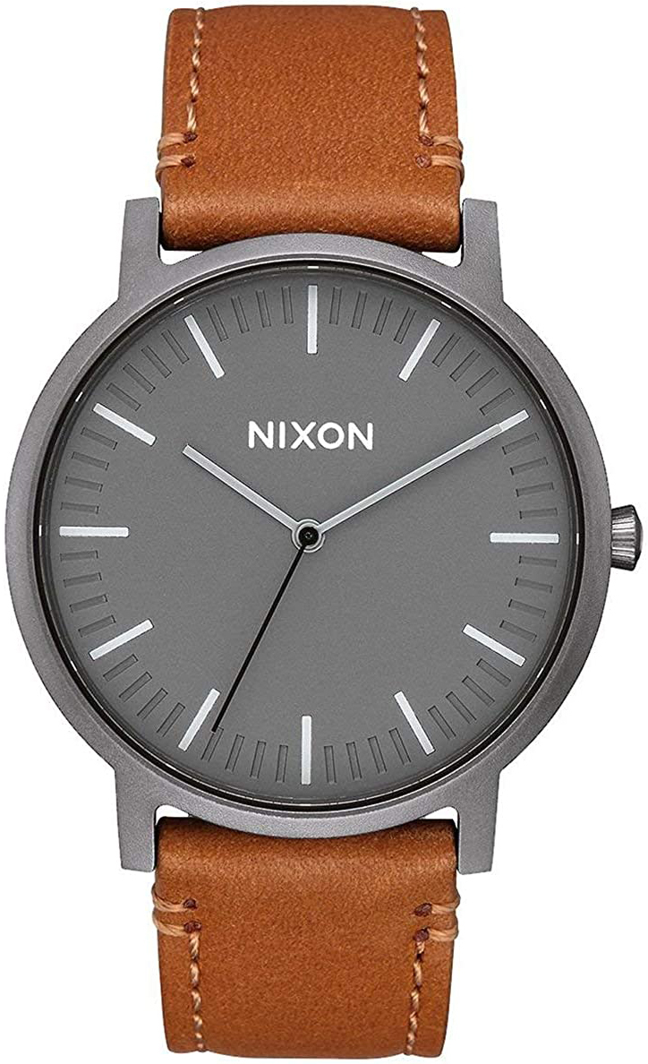 Nixon The Porter Miesten kello A1058-2494-00 Harmaa/Nahka Ø40 mm