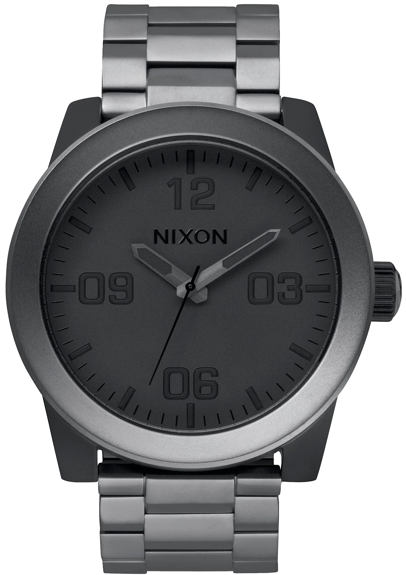 Nixon Miesten kello A3461062-00 The Corporal SS Harmaa/Teräs Ø48 mm