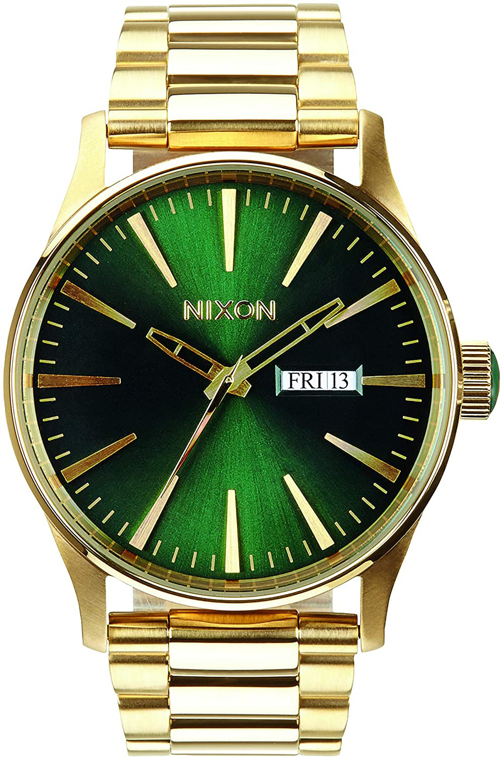 Nixon The Sentry Miesten kello A356-1919 Vihreä/Kullansävytetty