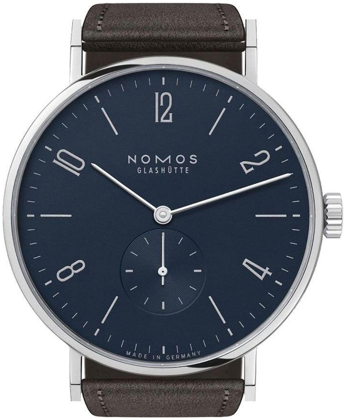 Nomos Glashütte Miesten kello N-167 Tangente Sininen/Nahka Ø37.5 mm