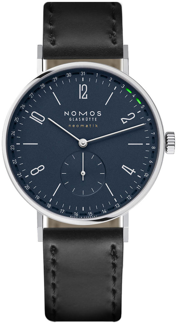 Nomos Glashütte Miesten kello N-182 Tangente Sininen/Nahka Ø40.5 mm