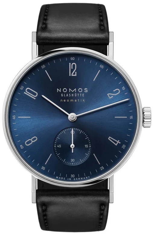 Nomos Glashütte Naisten kello N-190 Tangente Neomatik Sininen/Nahka