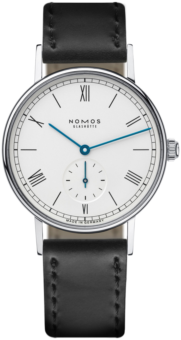 Nomos Glashütte N-201 Ludwig Valkoinen/Nahka Ø35 mm