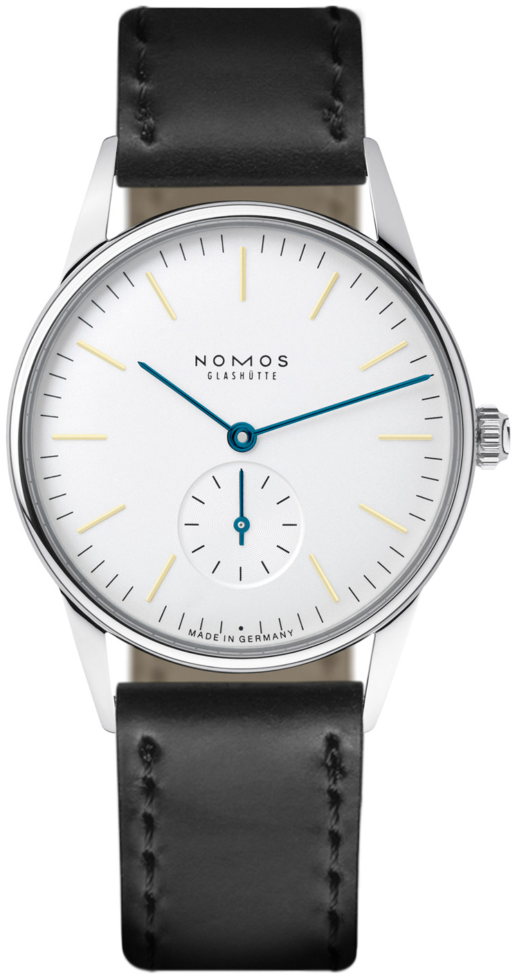 Nomos Glashütte N-301 Orion Valkoinen/Nahka Ø35 mm