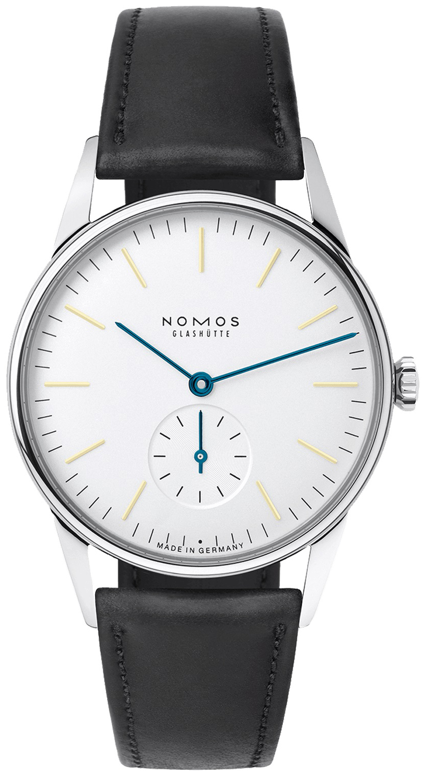 Nomos Glashütte N-309 Orion Valkoinen/Nahka Ø35 mm