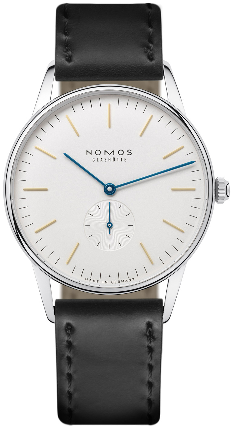 Nomos Glashütte Miesten kello N-384 Orion Valkoinen/Nahka Ø38 mm