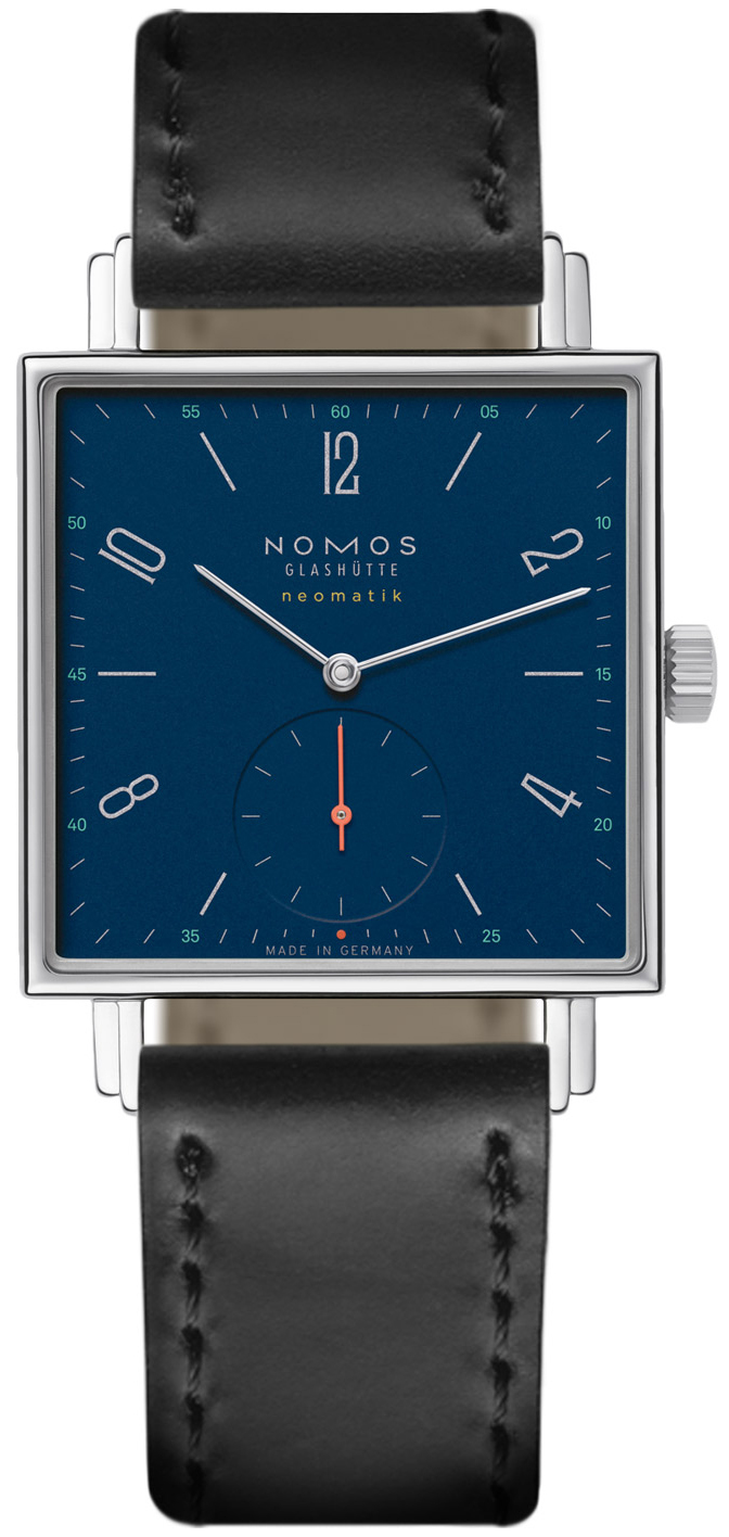 Nomos Glashütte Miesten kello N-422 Tetra Sininen/Nahka