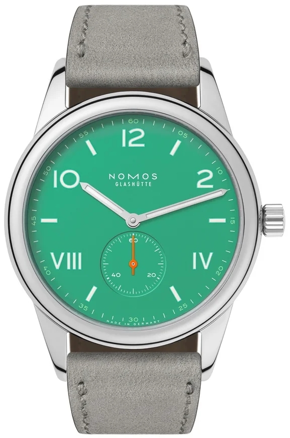 Nomos Glashütte Miesten kello N-726 Club Campus Vihreä/Nahka Ø38.5