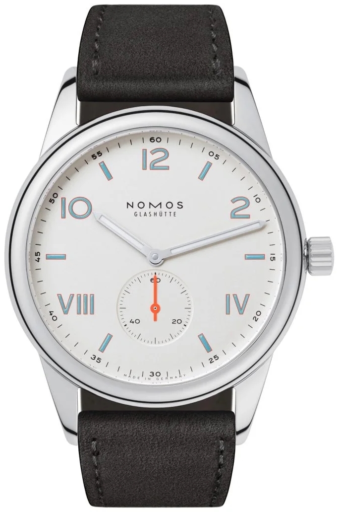 Nomos Glashütte Miesten kello N-737 Club Campus Valkoinen/Nahka