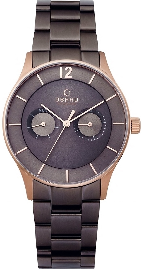 Obaku Miesten kello V192GMVJSJ Luft Ruskea/Teräs Ø39 mm