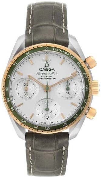 Omega 324.63.38.50.02.004 Speedmaster Chronograph 38 Mm Hopea/Nahka