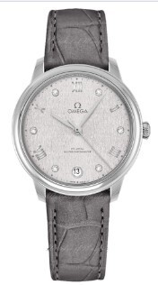 Omega Naisten kello 434.13.34.20.52.001 De Ville Prestige Hopea/Nahka