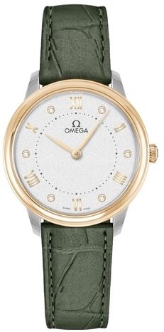 Omega Naisten kello 434.23.30.60.52.002 De Ville Prestige Hopea/Nahka