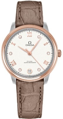 Omega Naisten kello 434.23.34.20.52.001 De Ville Prestige Hopea/Nahka