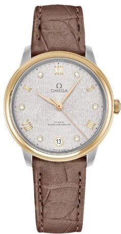 Omega Naisten kello 434.23.34.20.52.002 De Ville Prestige Hopea/Nahka