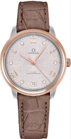 Omega Naisten kello 434.23.34.20.52.003 De Ville Prestige Hopea/Nahka