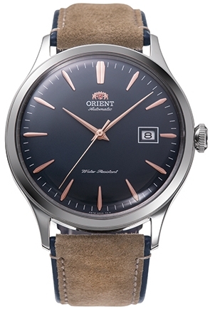Orient Miesten kello RA-AC0P02L10B Bambino Sininen/Nahka Ø42 mm