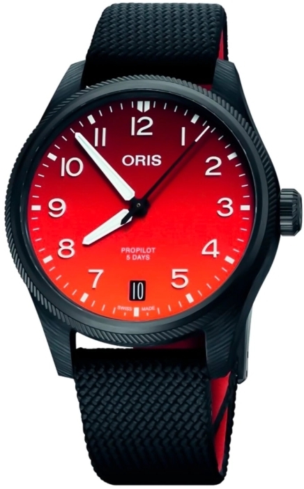 Oris Miesten kello 01 400 7784 8786-Set Propilot Punainen/Tekstiili